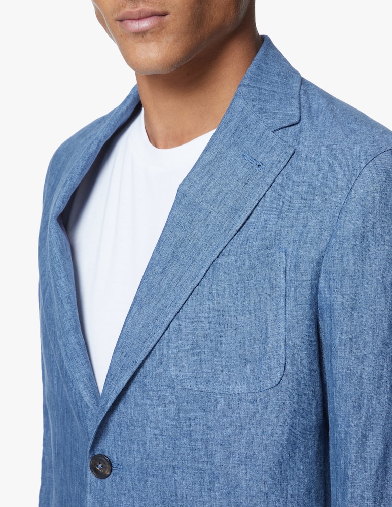 rinascente Emporio Armani Linen delave jacket - light blue
