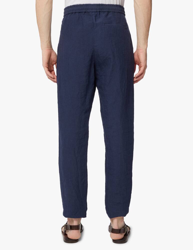 rinascente Emporio Armani Linen delave coulisse jogger pant - blue