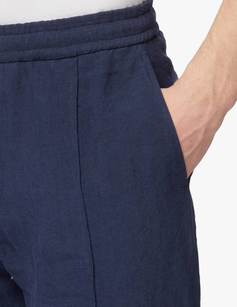 rinascente Emporio Armani Linen delave coulisse jogger pant - blue