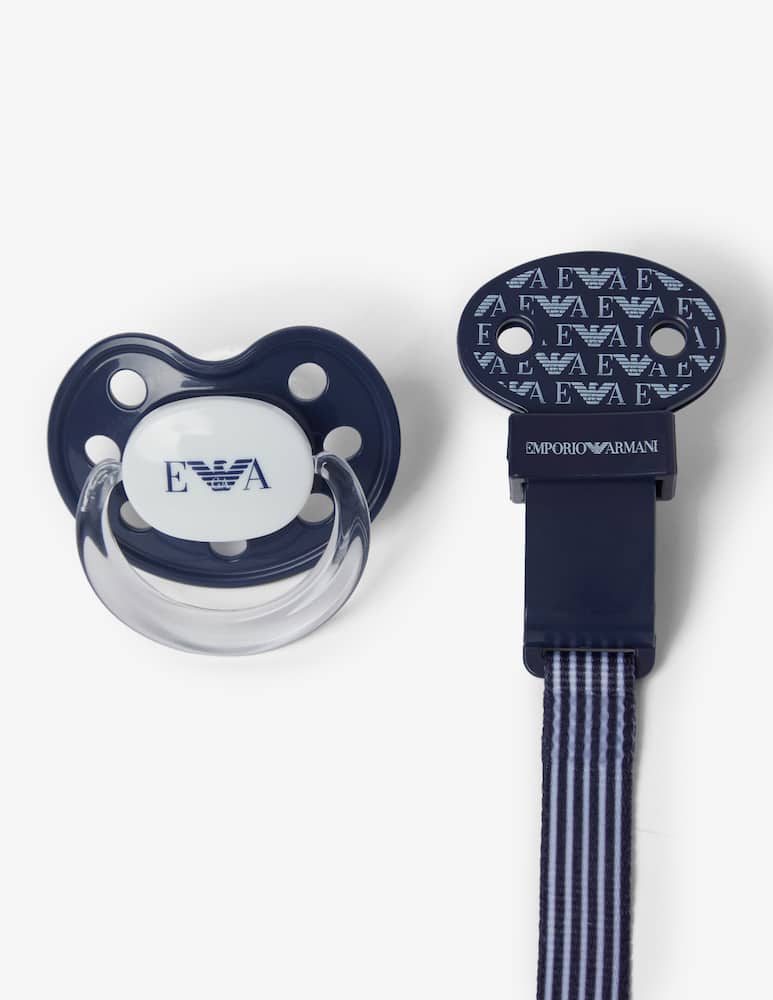 Emporio Armani Set 2 biberon ciuccio e clip - immagine 3 Emporio Armani Set 2 biberon ciuccio e clip - immagine 3
