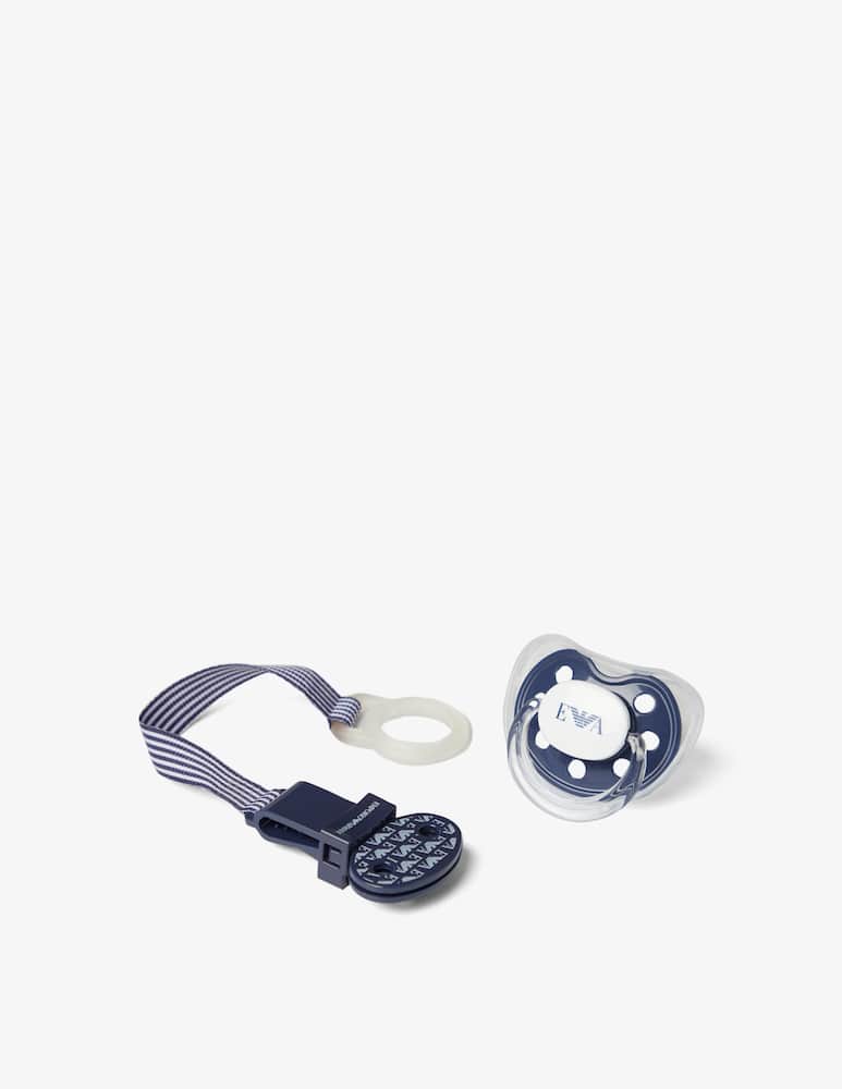 Emporio Armani Set composto da ciuccio e cordino con clip coordinato - immagine 2 Emporio Armani Set composto da ciuccio e cordino con clip coordinato - immagine 2
