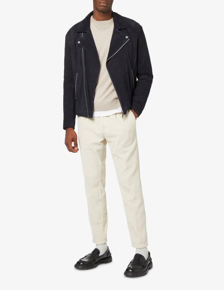 rinascente Armani Exchange Suede biker jacket - Blue