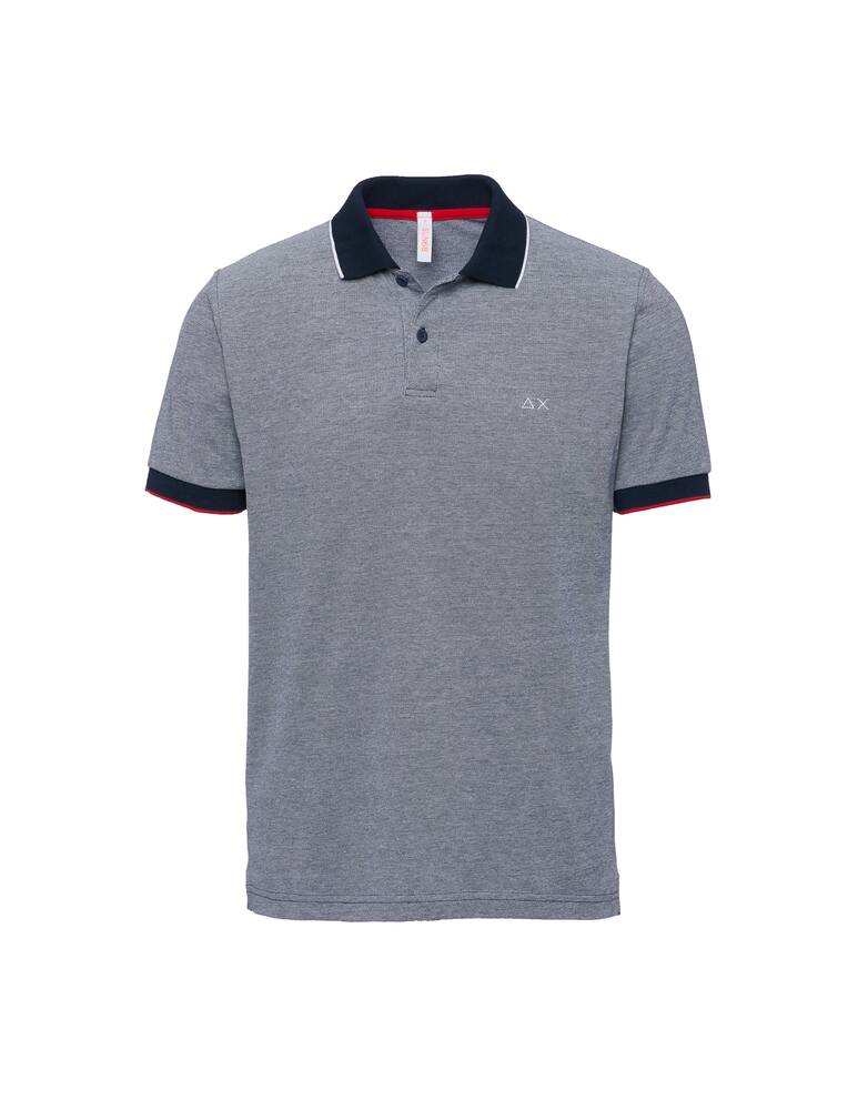 rinascente Sun68 Polo small stripe on collar