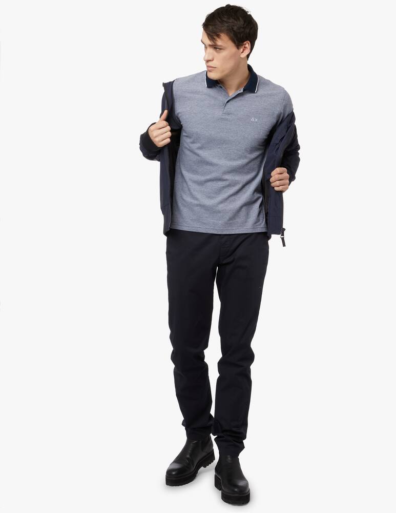 rinascente Sun68 Polo small stripe on collar