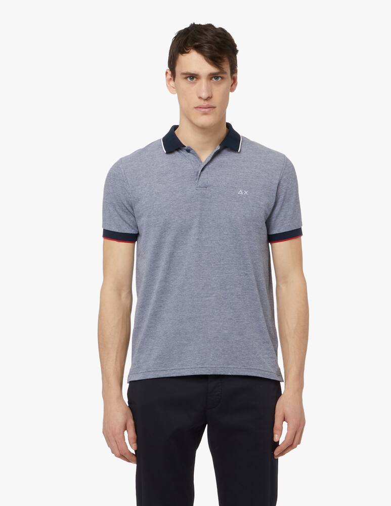 rinascente Sun68 Polo small stripe on collar
