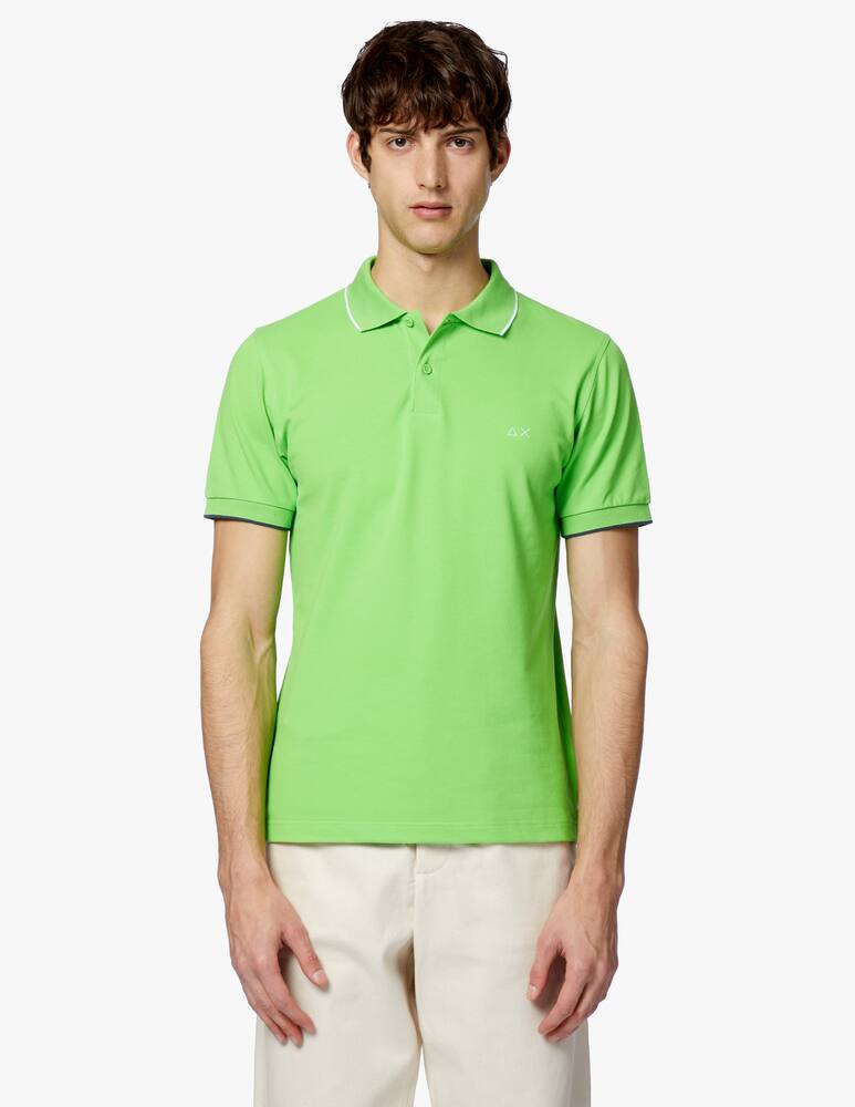 rinascente Sun68 Polo small stripe on collar