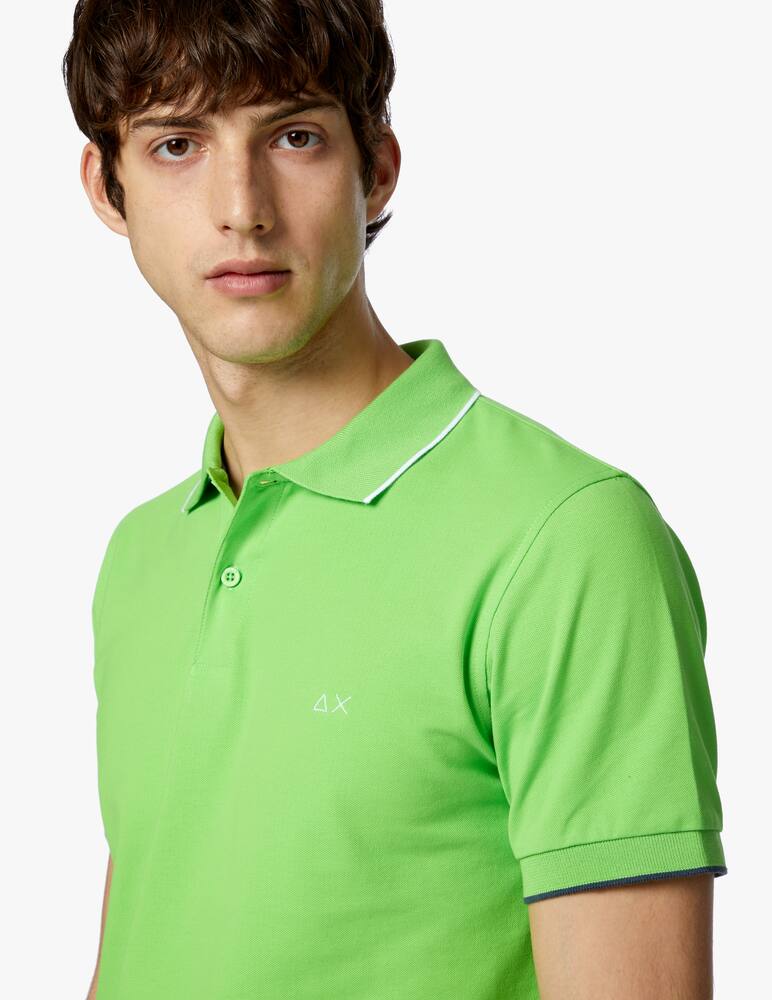 rinascente Sun68 Polo small stripe on collar