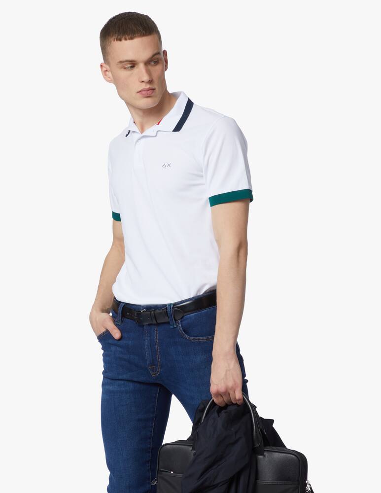 rinascente Sun68 Polo big stripe on collar