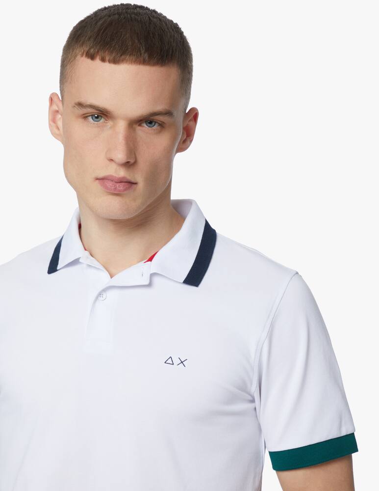 rinascente Sun68 Polo big stripe on collar