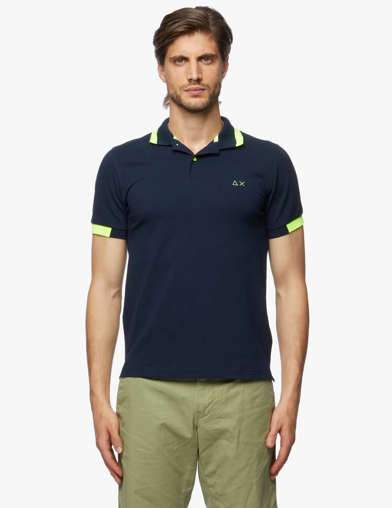 rinascente Sun68 Polo big stripe fluo on collar