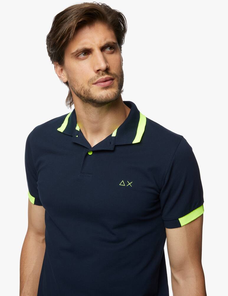 rinascente Sun68 Polo big stripe fluo on collar