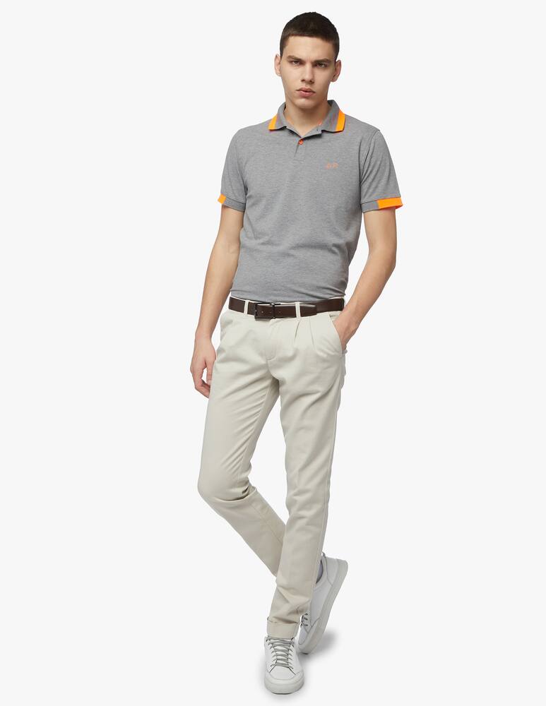 rinascente Sun68 Polo big stripe fluo on collar