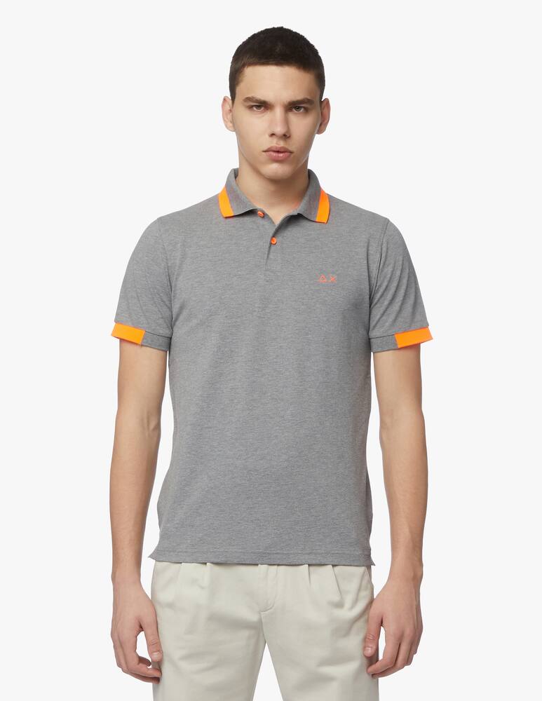 rinascente Sun68 Polo big stripe fluo on collar