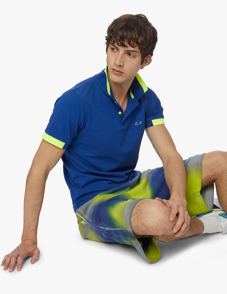 rinascente Sun68 Polo a righe grandi fluo