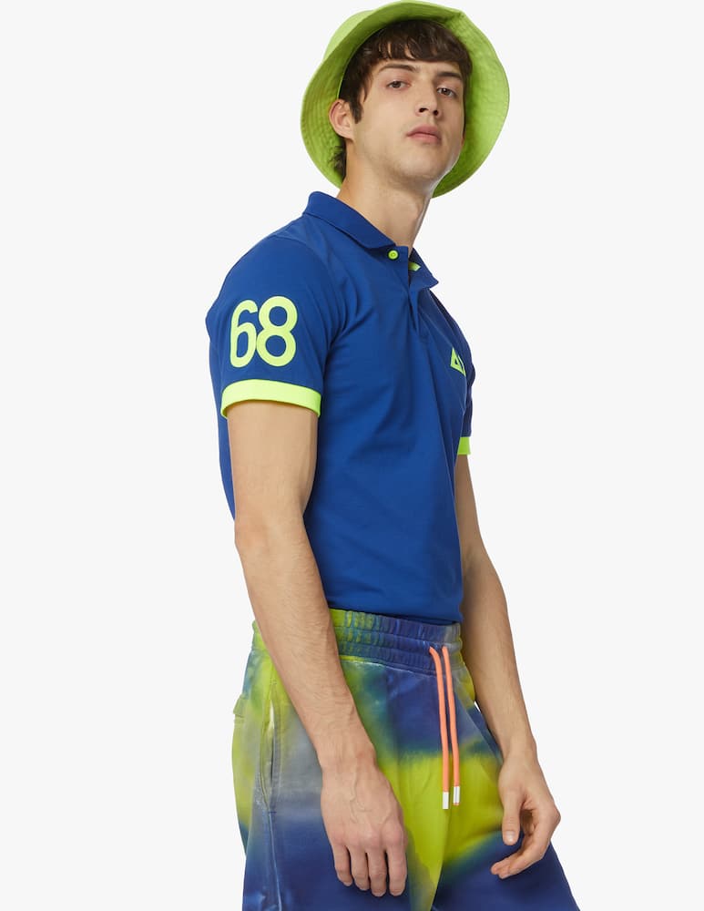rinascente Sun68 Polo 68 fluo manica corta in cotone 