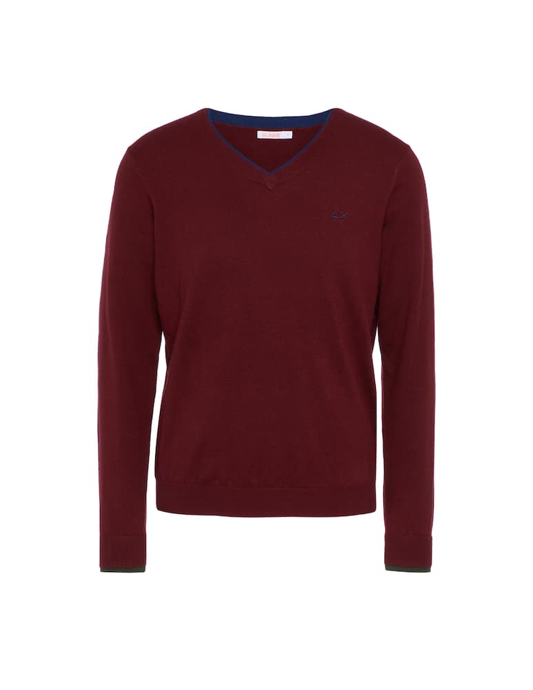 rinascente Sun68 Maglione collo a v con doppia costina
