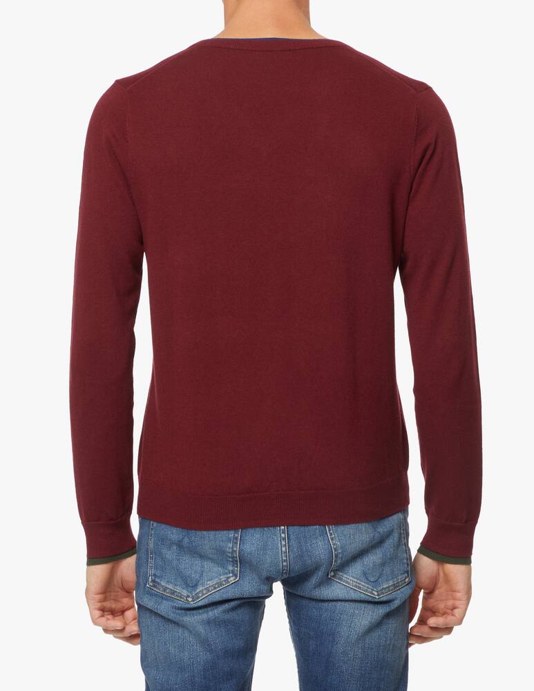 rinascente Sun68 Maglione collo a v con doppia costina