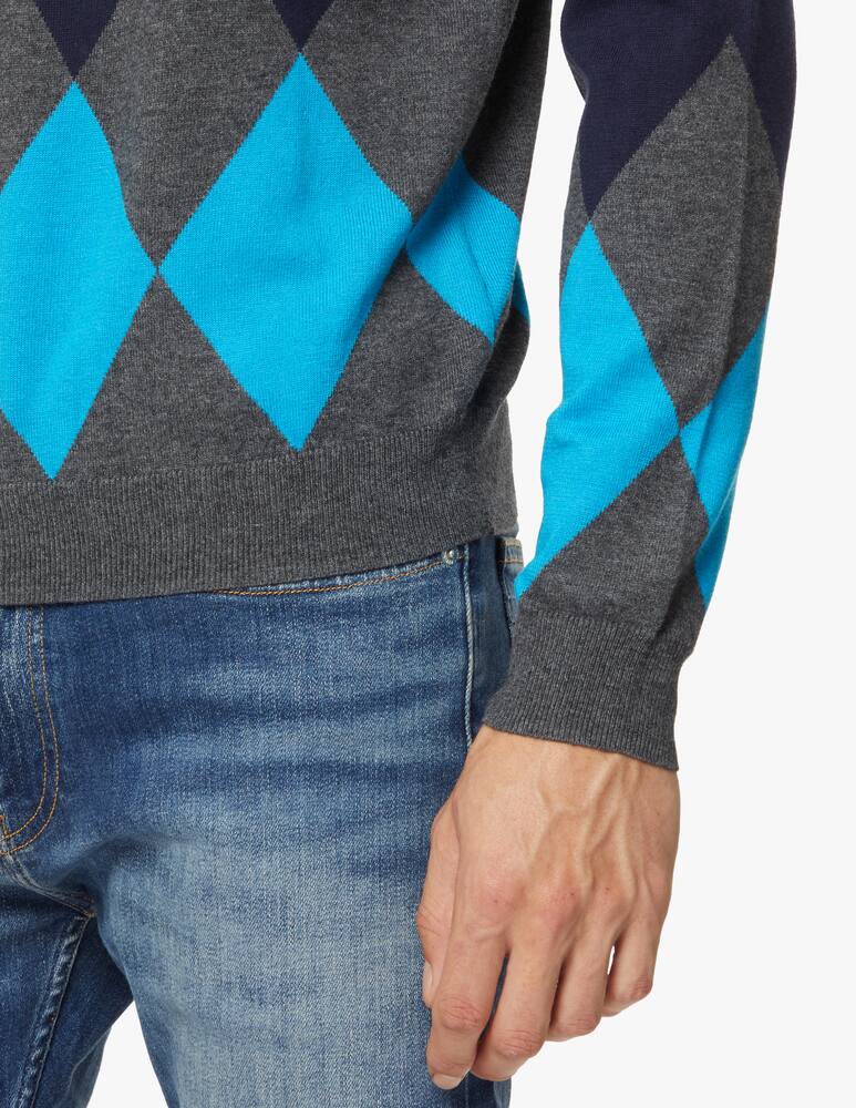 rinascente Sun68 Maglione girocollo con rombi multicolor