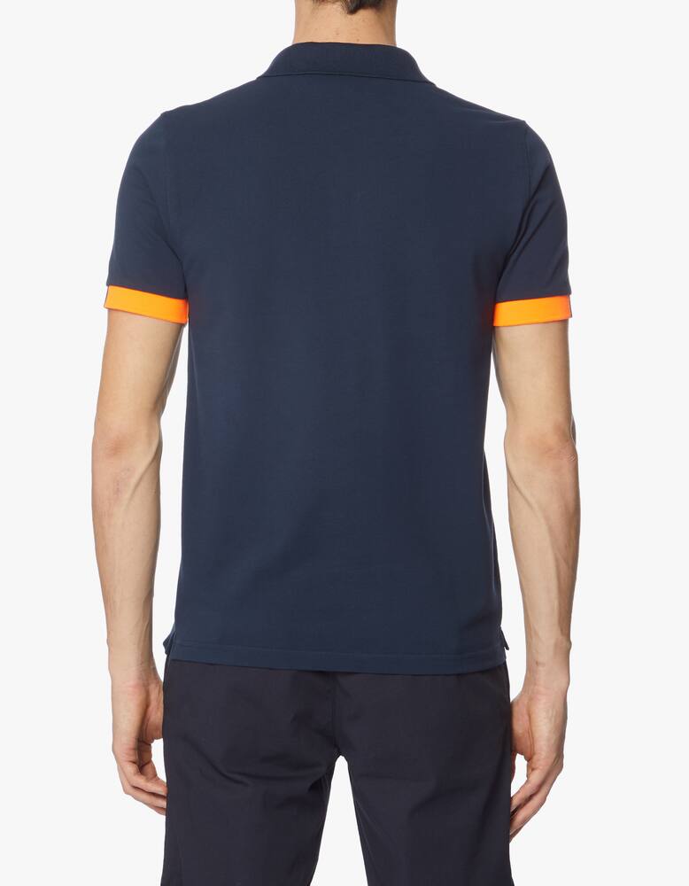 rinascente Sun68 Polo manica e colletto fluo