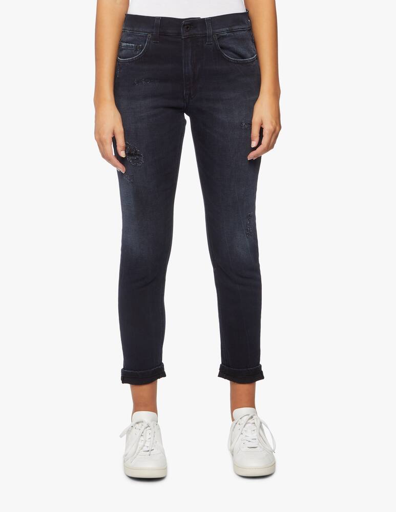 rinascente Dondup Mid rise micro rips jeans