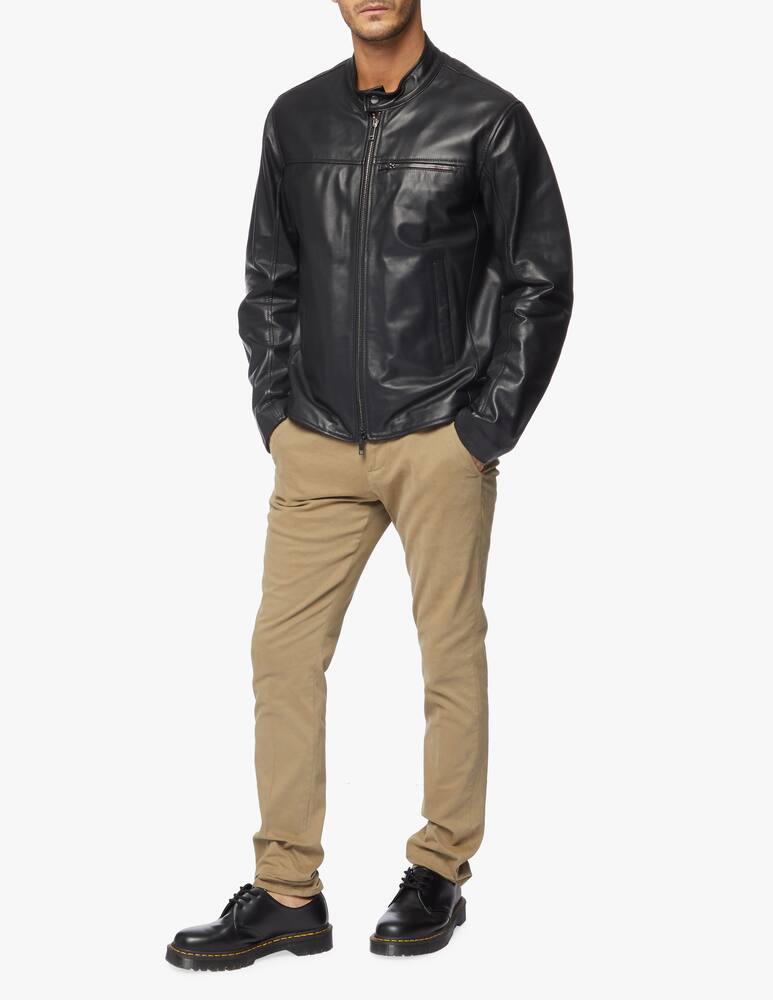 rinascente Dondup Giacca biker in pelle imbottita