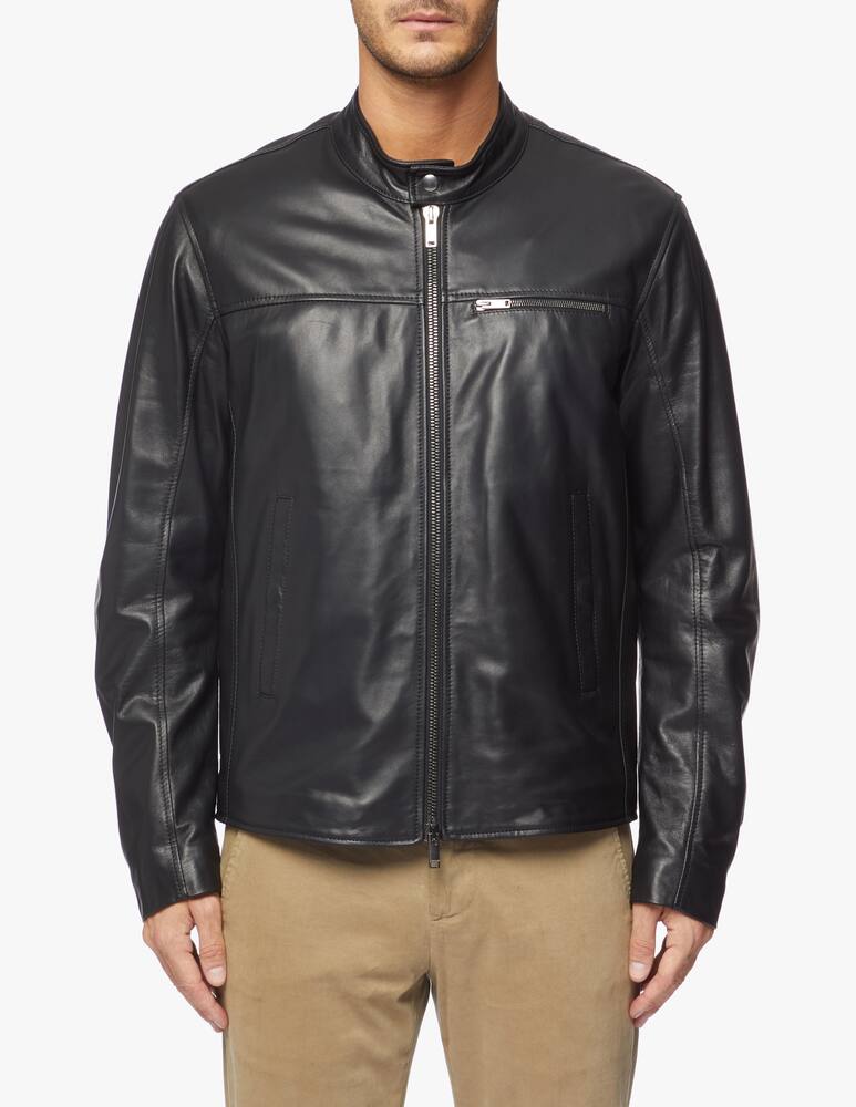 rinascente Dondup Giacca biker in pelle imbottita