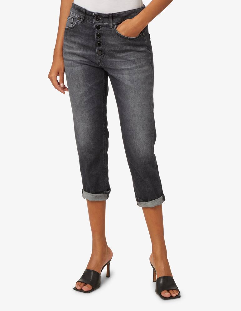 rinascente Dondup Jeans cropped gioiello Koons - Nero