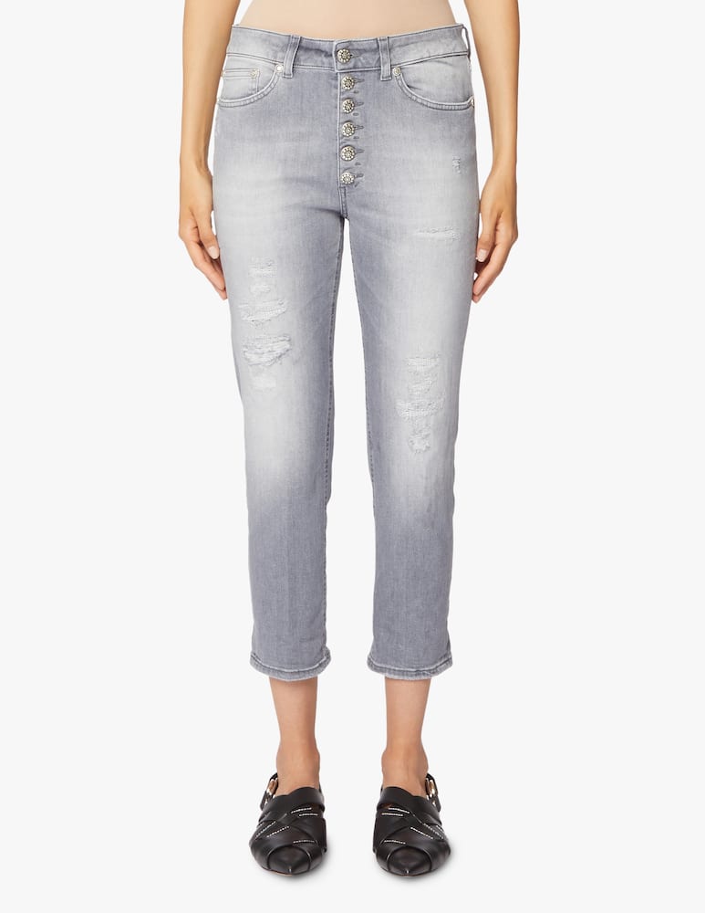 rinascente Dondup Jeans boyfriend con bottoni gioiello
