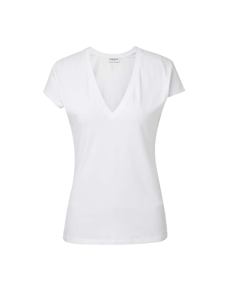 Dondup T-shirt con collo a v - bianco - immagine 5 Dondup T-shirt con collo a v - bianco - immagine 5