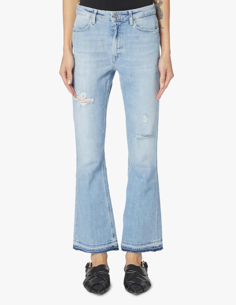 rinascente Dondup Jeans flare a vita alta - azzurro