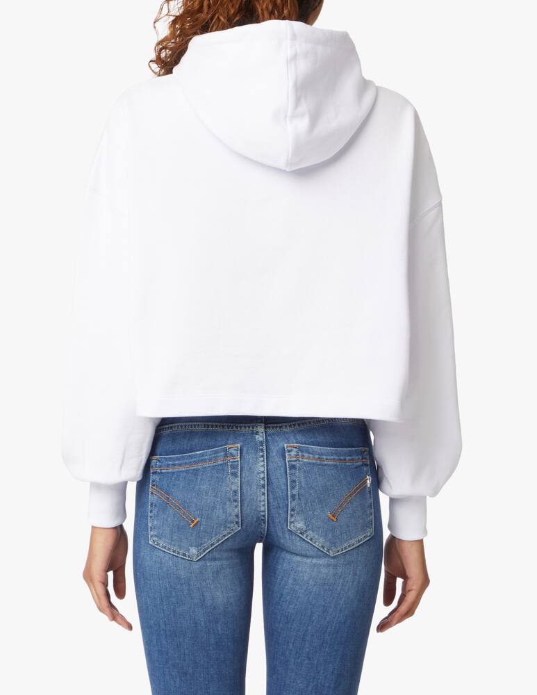 rinascente Dondup Felpa con cappuccio in cotone - bianco