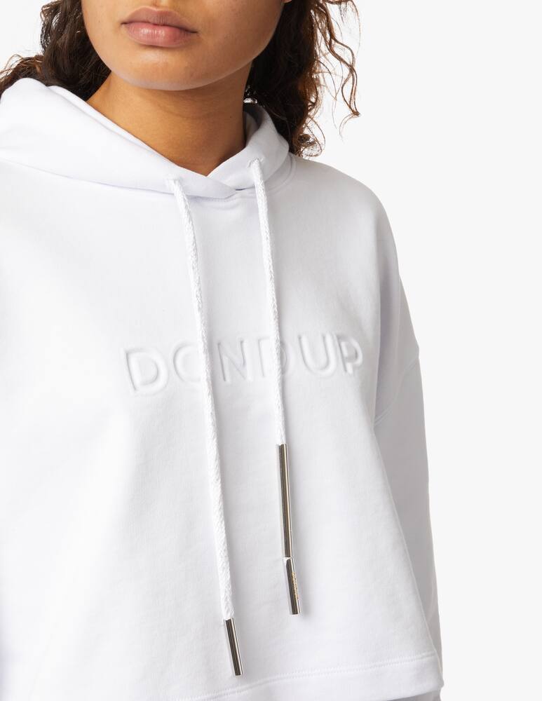 rinascente Dondup Felpa con cappuccio in cotone - bianco