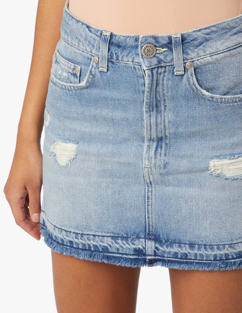 rinascente Dondup Denim mini skirt - light blue