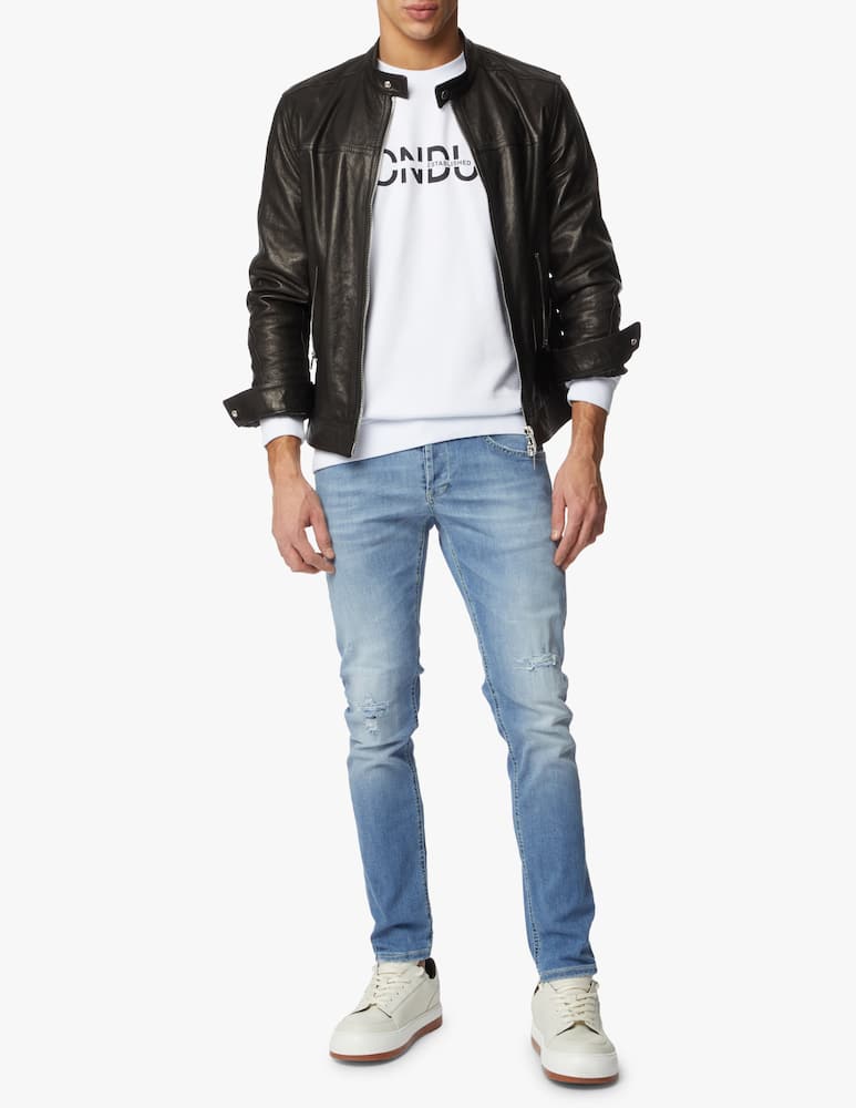 rinascente Dondup Felpa girocollo logo - bianco