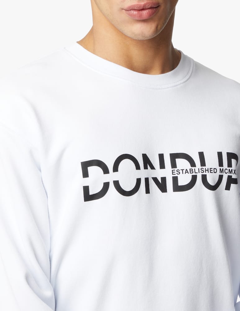 rinascente Dondup Felpa girocollo logo - bianco