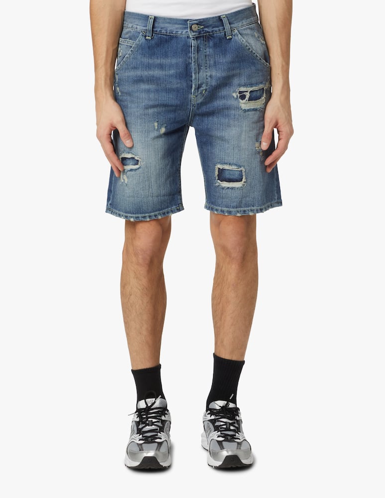 rinascente Dondup Ripped julian shorts - blue
