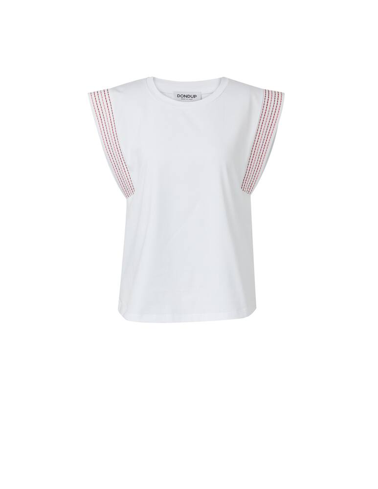 rinascente Dondup Top senza maniche in cotone - bianco