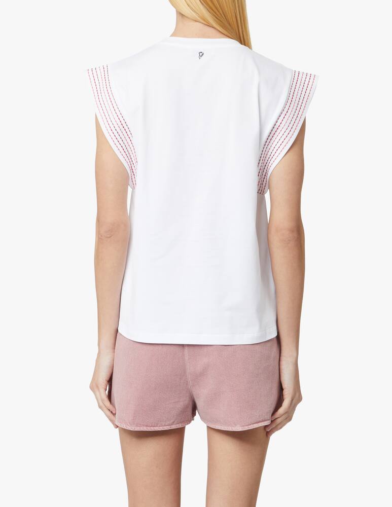 rinascente Dondup Top senza maniche in cotone - bianco