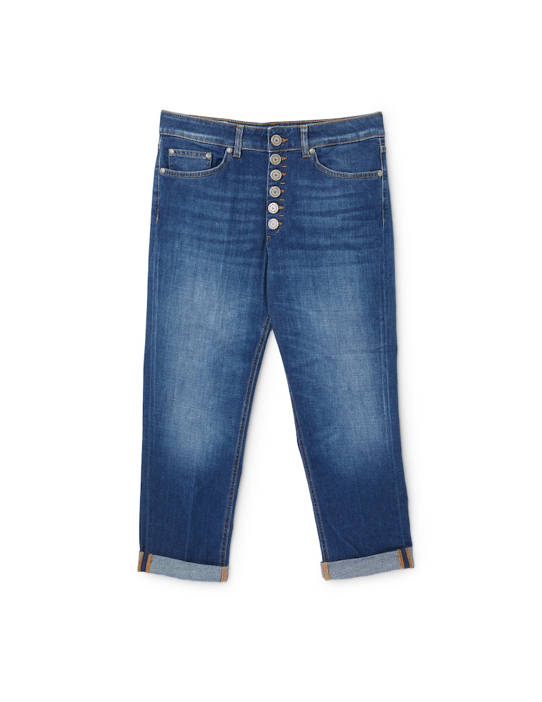 rinascente Dondup Jeans boyfriend con bottoni gioiello - blu