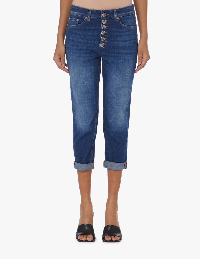 rinascente Dondup Jeans boyfriend con bottoni gioiello - blu