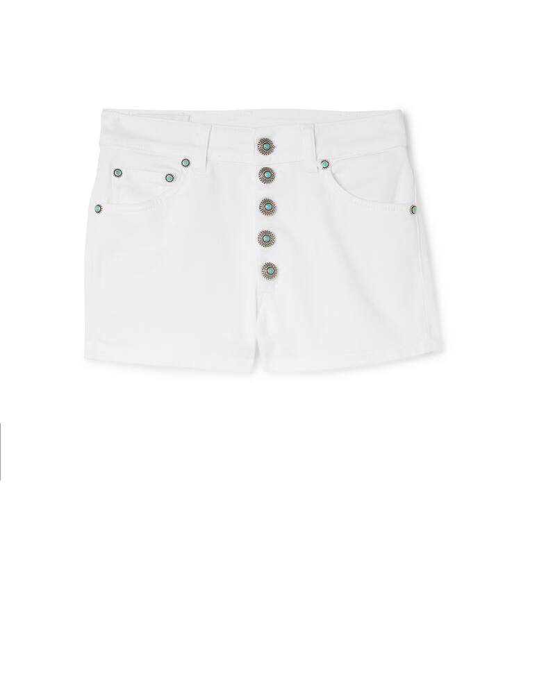 rinascente Dondup Pantaloni corti di jeans - bianco