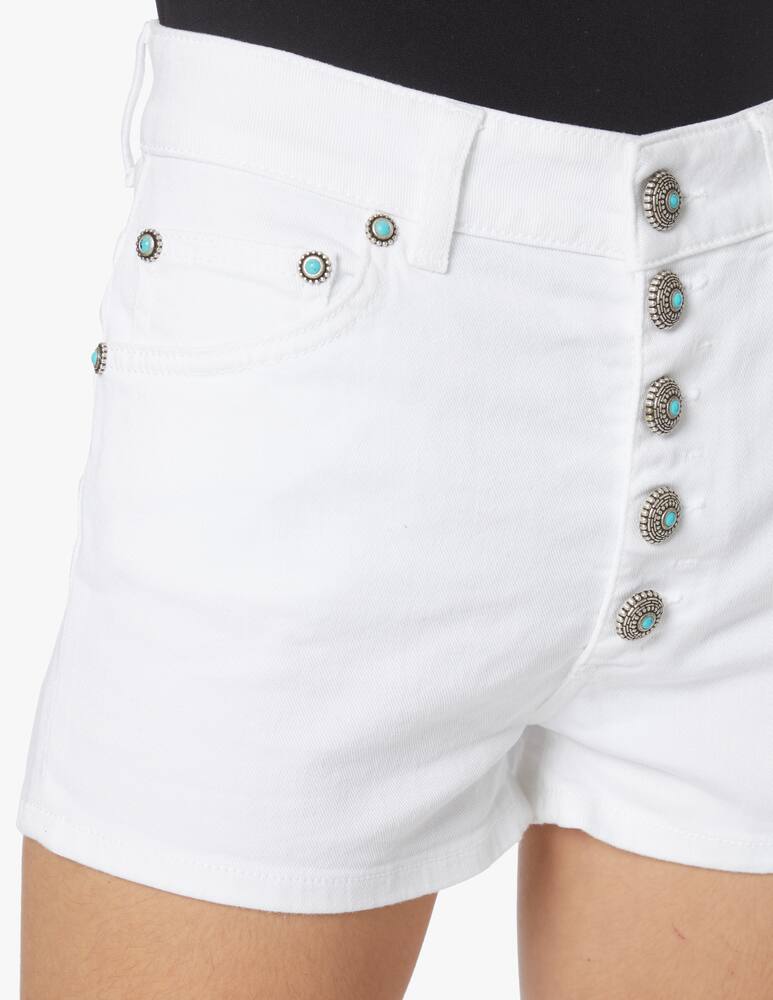 rinascente Dondup Pantaloni corti di jeans - bianco