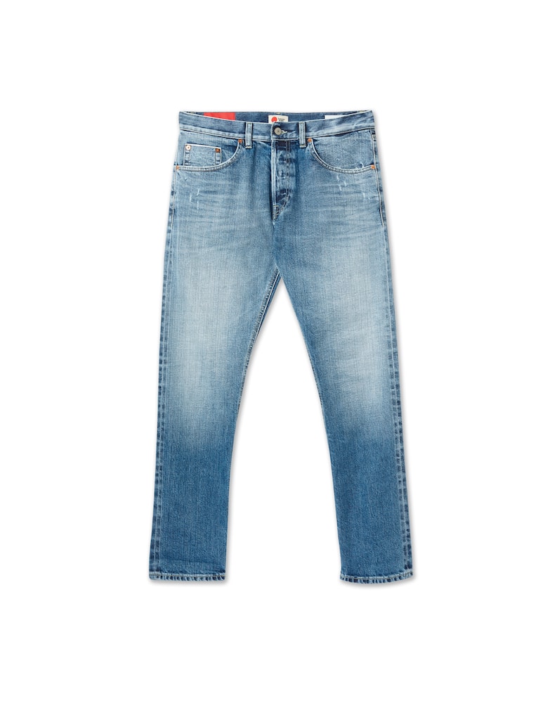 rinascente Dondup Jeans icon regular micro rotture - blu