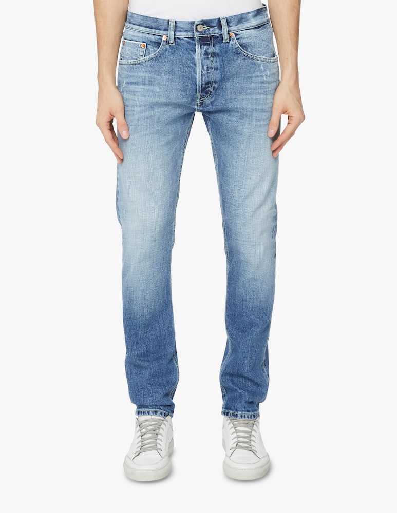 rinascente Dondup Jeans icon regular micro rotture - blu