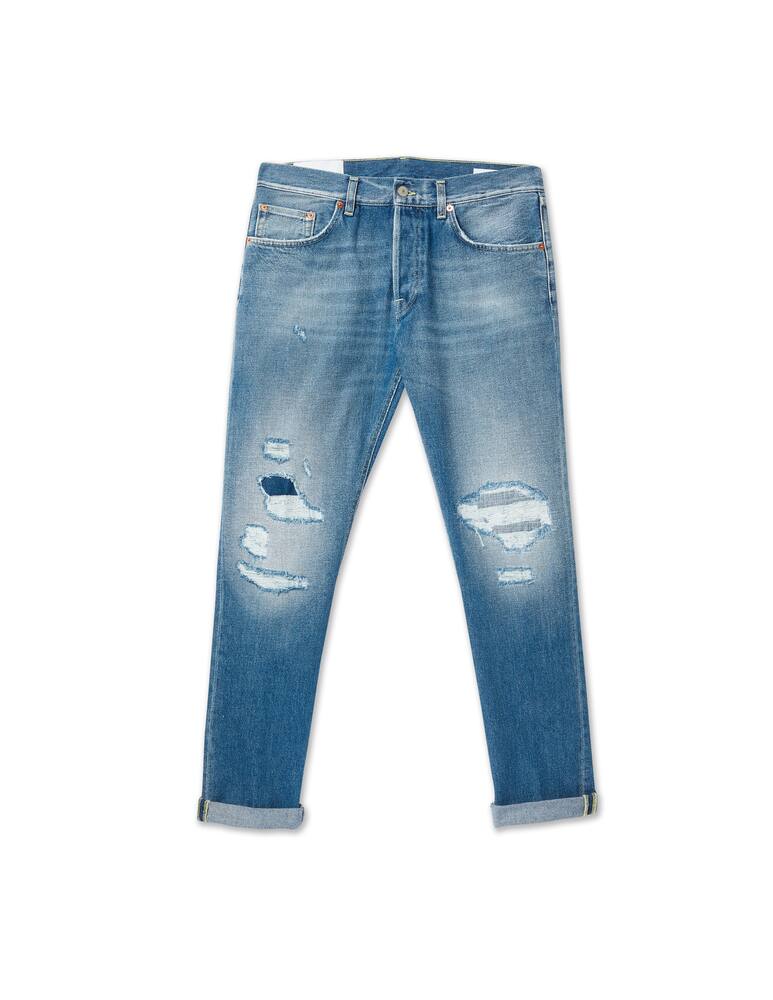 rinascente Dondup Jeans icon regular rotture - blu
