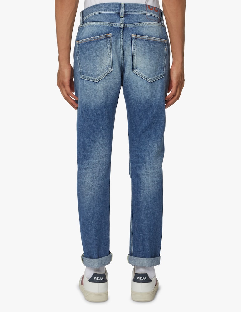 rinascente Dondup Jeans icon regular rotture - blu