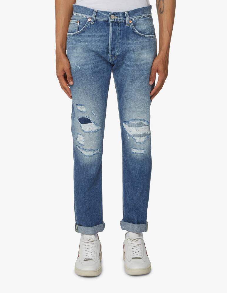 rinascente Dondup Jeans icon regular rotture - blu