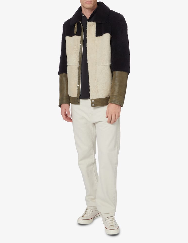 rinascente Dondup Bicolor shearling jacket - Beige