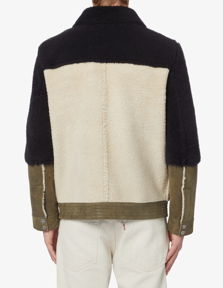rinascente Dondup Bicolor shearling jacket - Beige