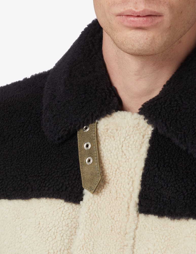 rinascente Dondup Bicolor shearling jacket - Beige